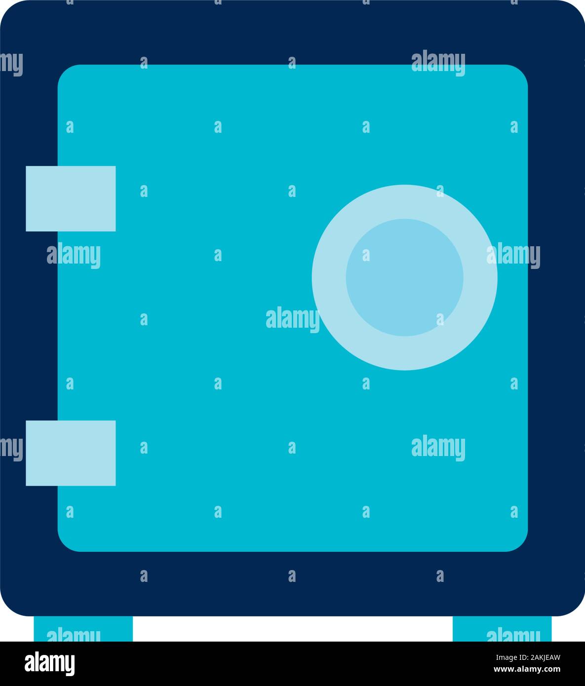 cyber security box safety flat style icon vector illustration design ...