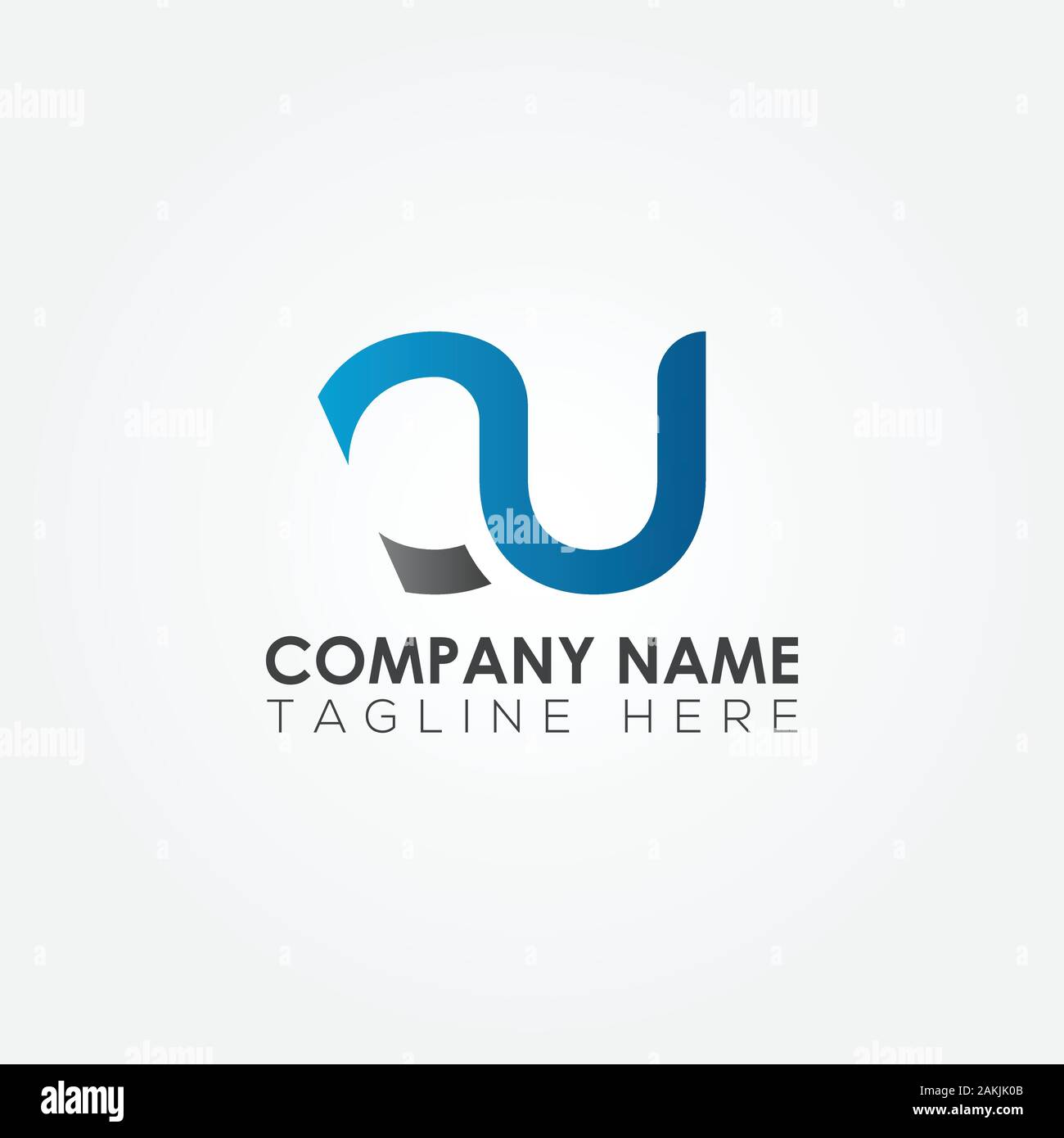 Initial CU Letter Logo With Creative Modern Business Typography Vector