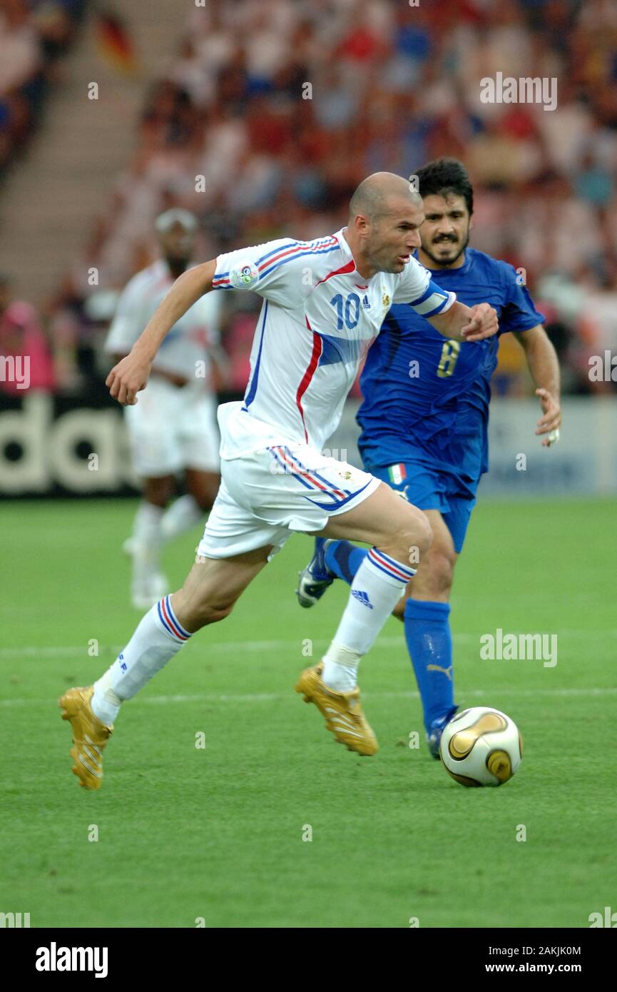 Berlin Germany, 07/09/2006: FIFA World Cup Germany 2006, Italy-France Final Olympiastadion:Zinedine Zidane in action during the match. Stock Photo