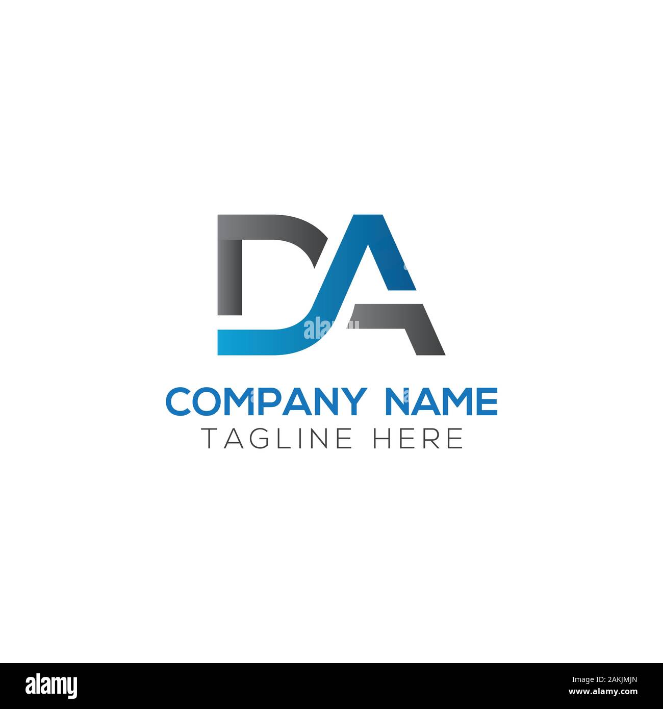 Initial DA Letter Logo With Creative Modern Business Typography Vector Template. Creative Abstract Letter DA Logo Vector. Stock Vector
