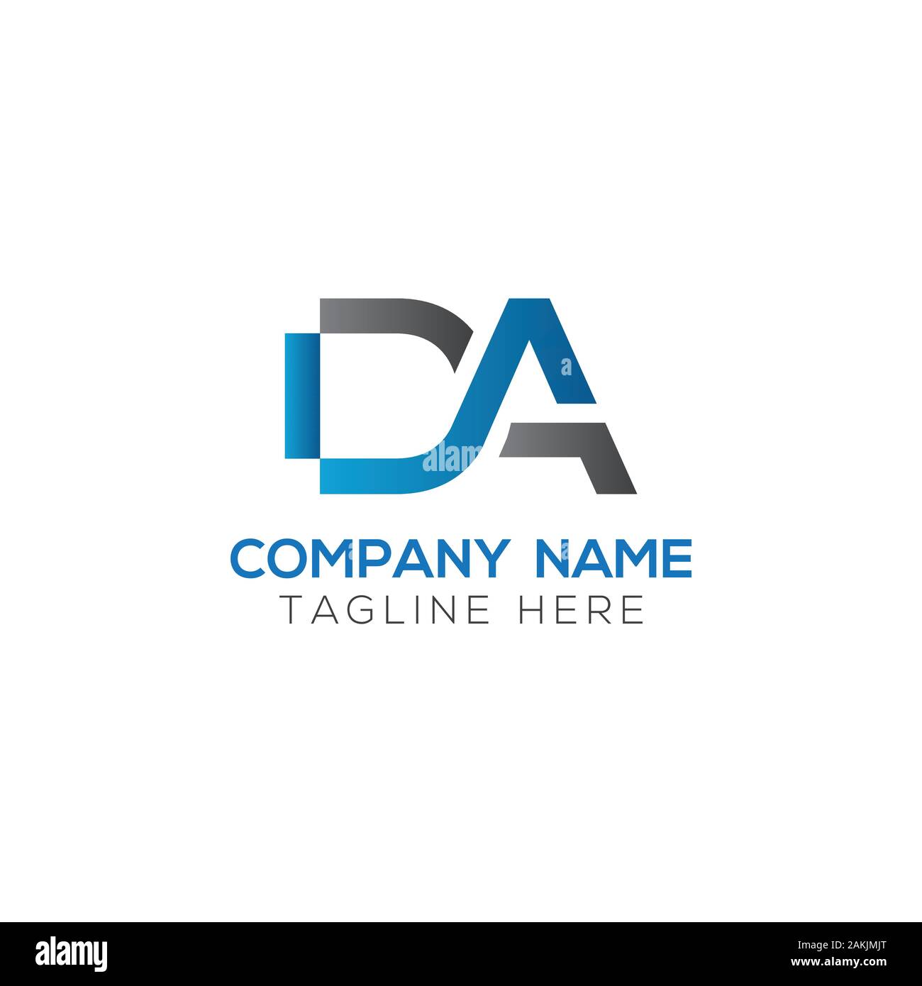 Initial DA Letter Logo With Creative Modern Business Typography Vector ...