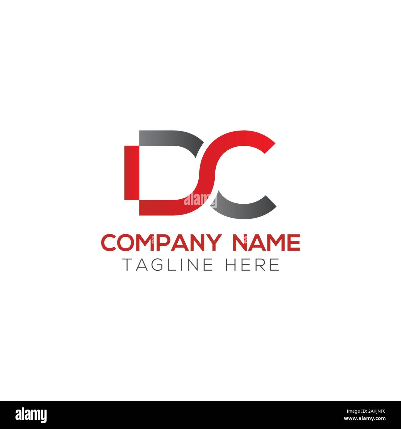 Initial DC Letter Logo With Creative Modern Business Typography Vector ...