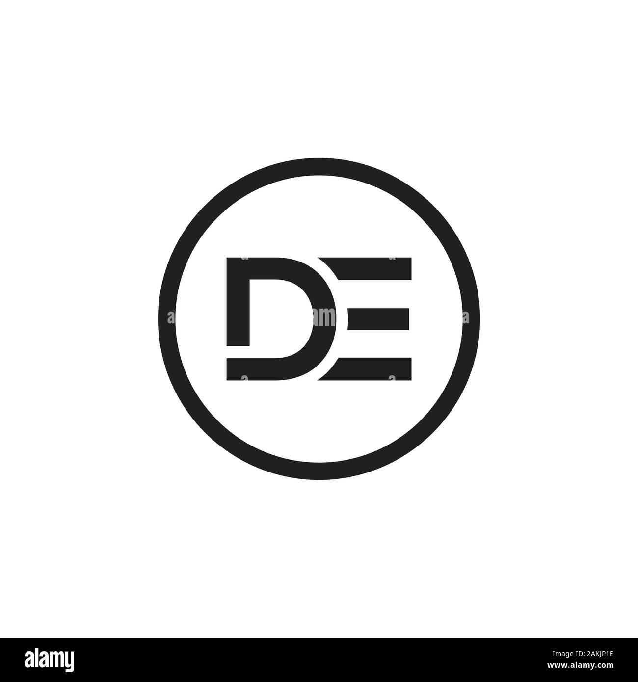 Initial DE Letter Logo With Creative Modern Business Typography Vector ...