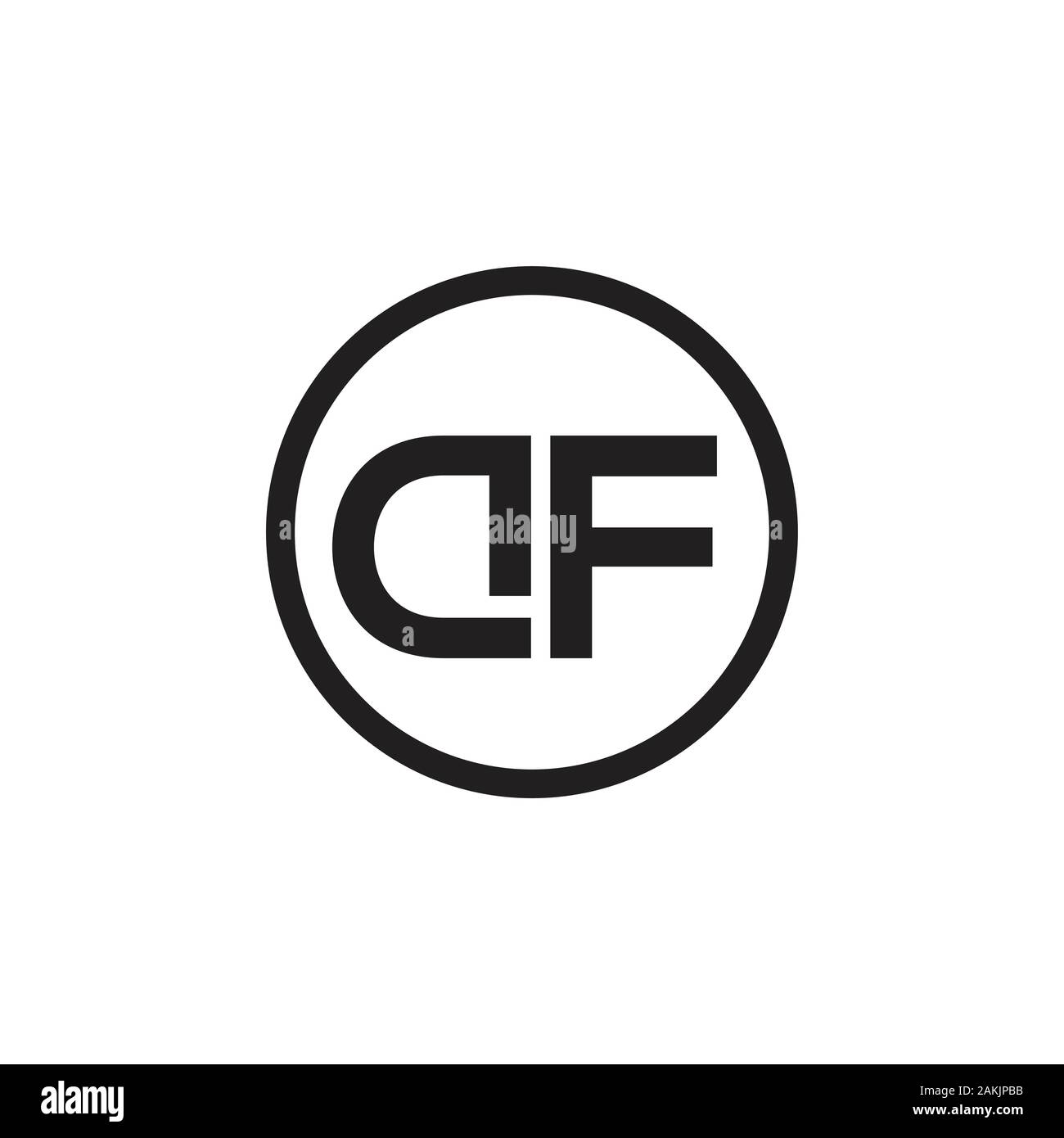 Initial DF Letter Logo With Creative Modern Business Typography Vector ...