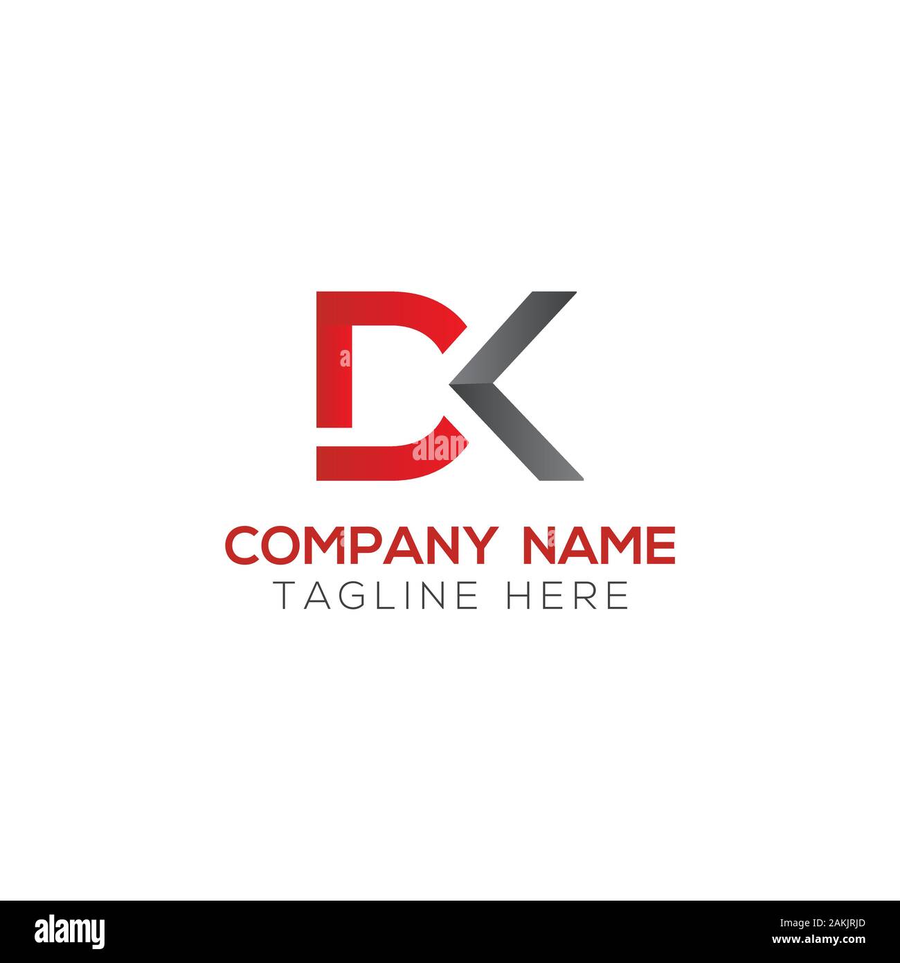 Initial DK Letter Logo With Creative Modern Business Typography Vector ...