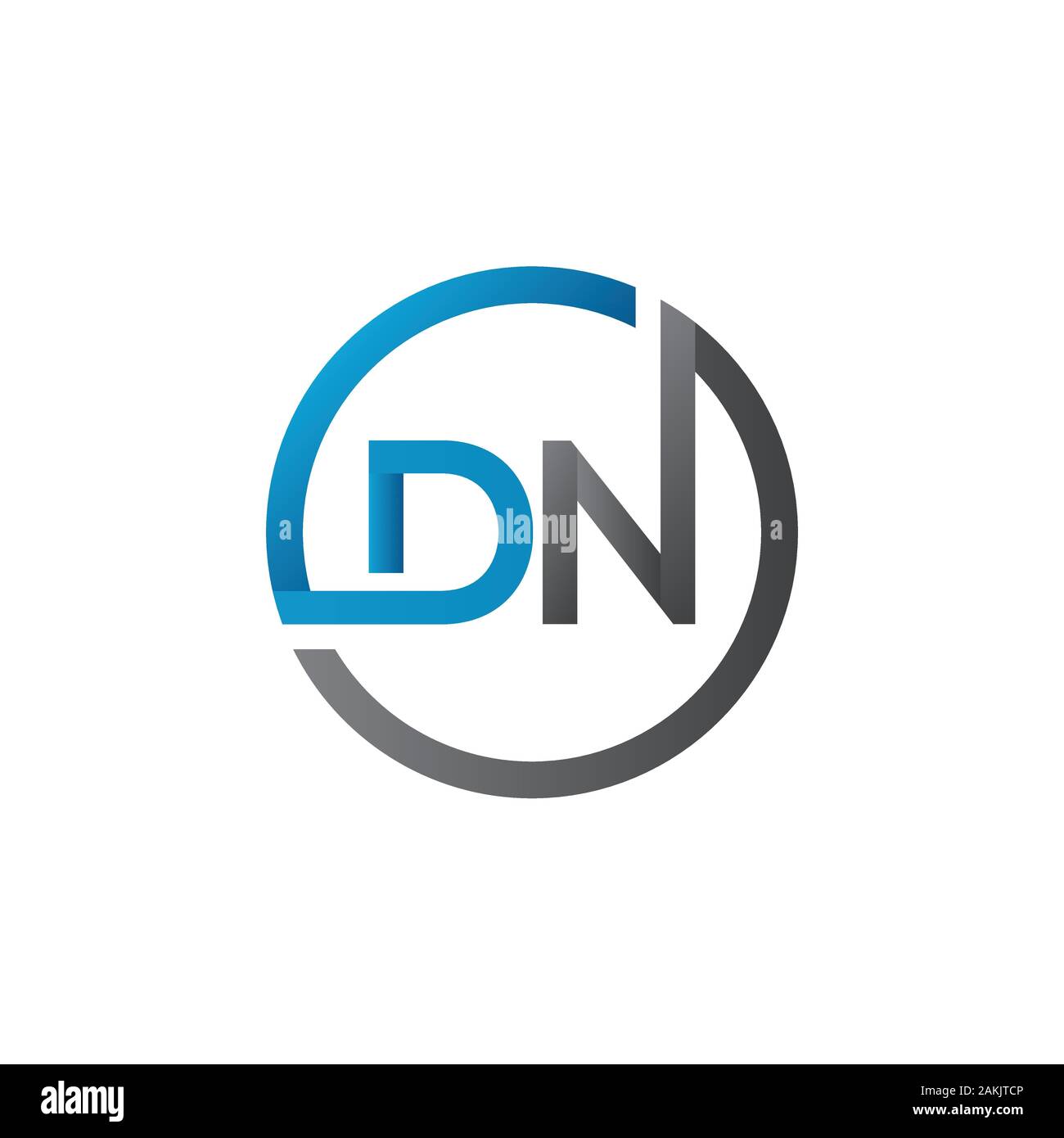 Initial DN Letter Logo With Creative Modern Business Typography ...