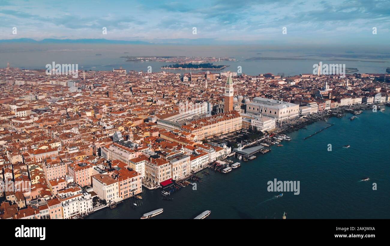Aerial View Of Venice With Saint Mark's Square Stock Photo - Alamy