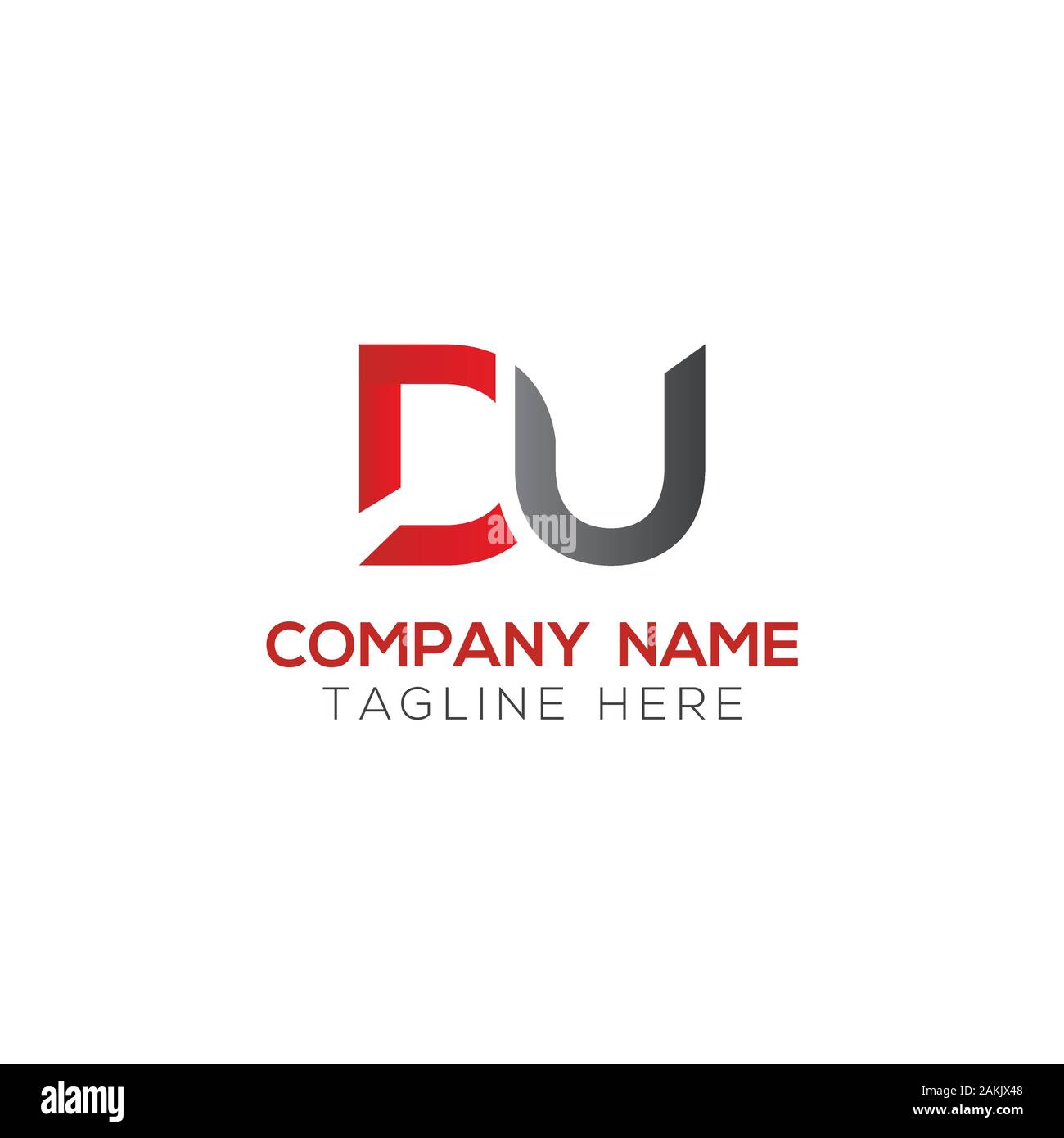 Initial DU Letter Logo With Creative Modern Business Typography Vector ...