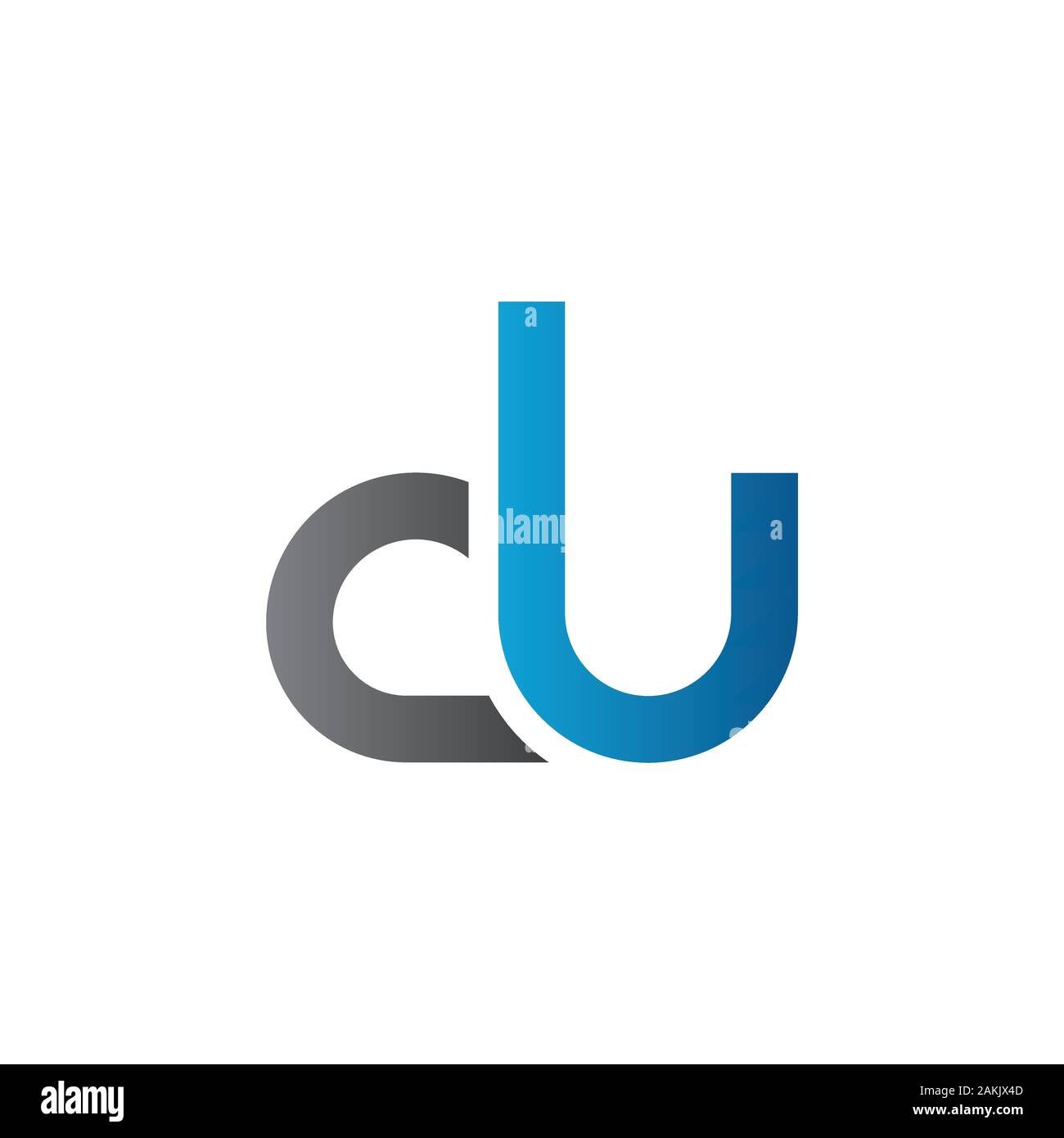 Initial DU Letter Logo With Creative Modern Business Typography Vector ...