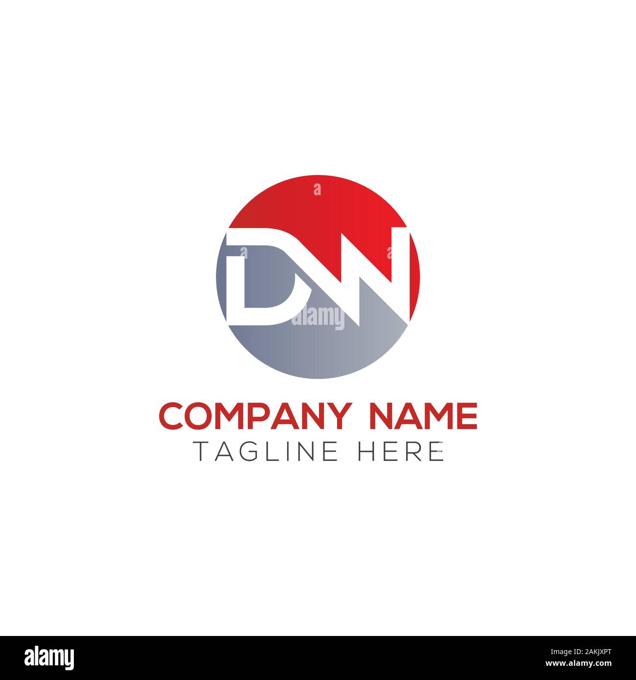 Initial DW Letter Logo With Creative Modern Business Typography Vector ...