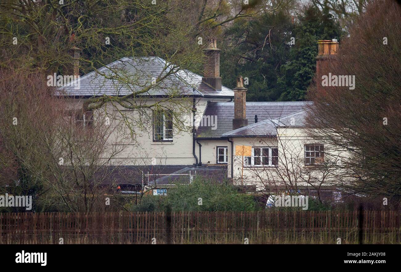 Frogmore Cottage, The home of Prince Harry and Meghan Markle, The Duke and Duchess of Sussex, in the grounds of Windsor Castle seen during renovation Stock Photo
