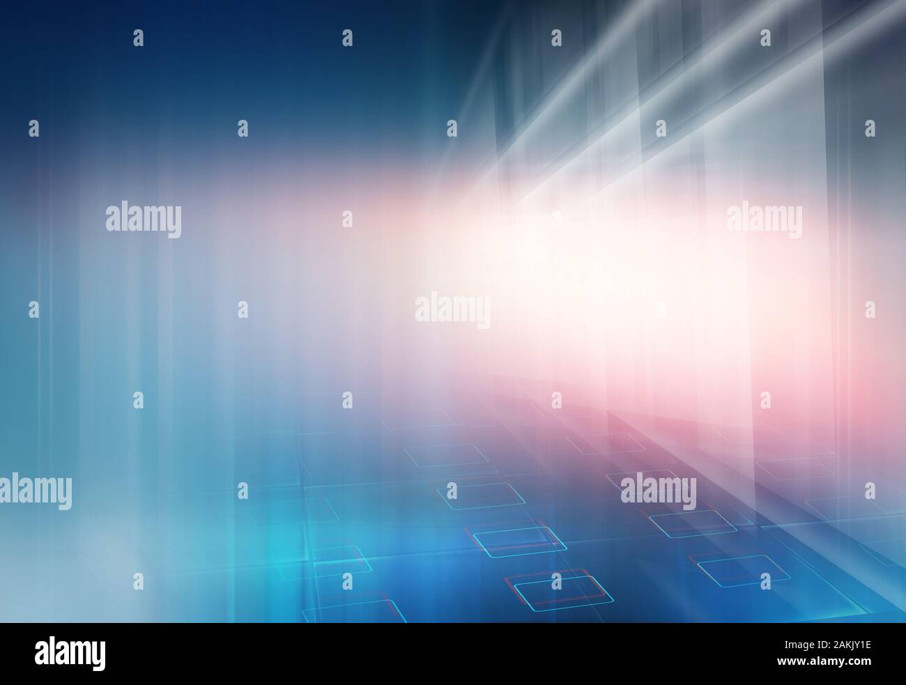Glowing blue digital grid floor hi-res stock photography and images - Alamy