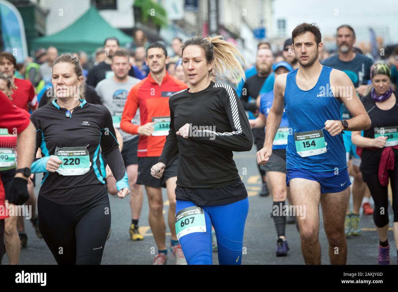Runners in the Terrex 10k Trail Run, part of the Kendal Mountain