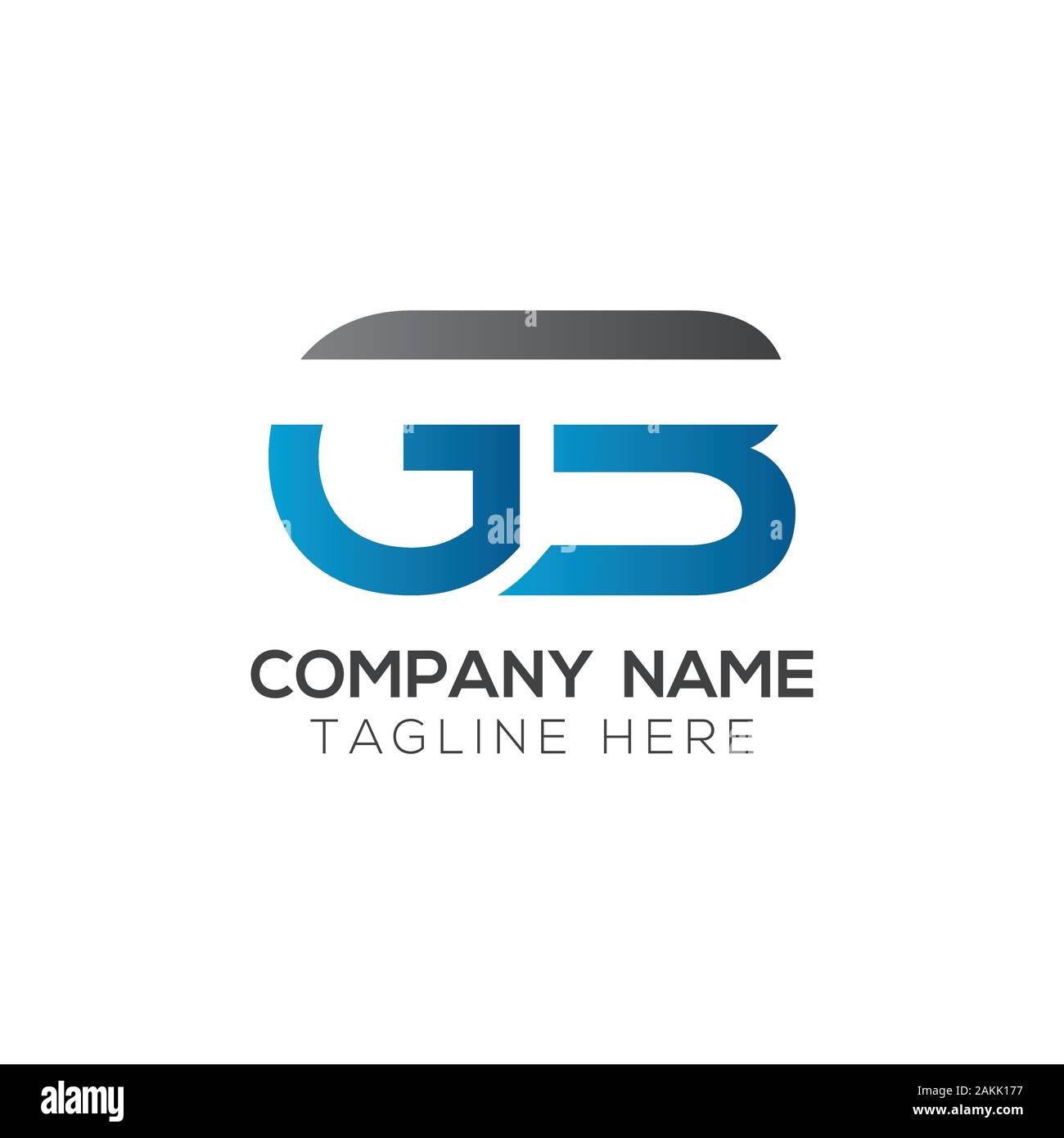 Initial GB Letter Linked Logo. GB letter Type Logo Design vector ...