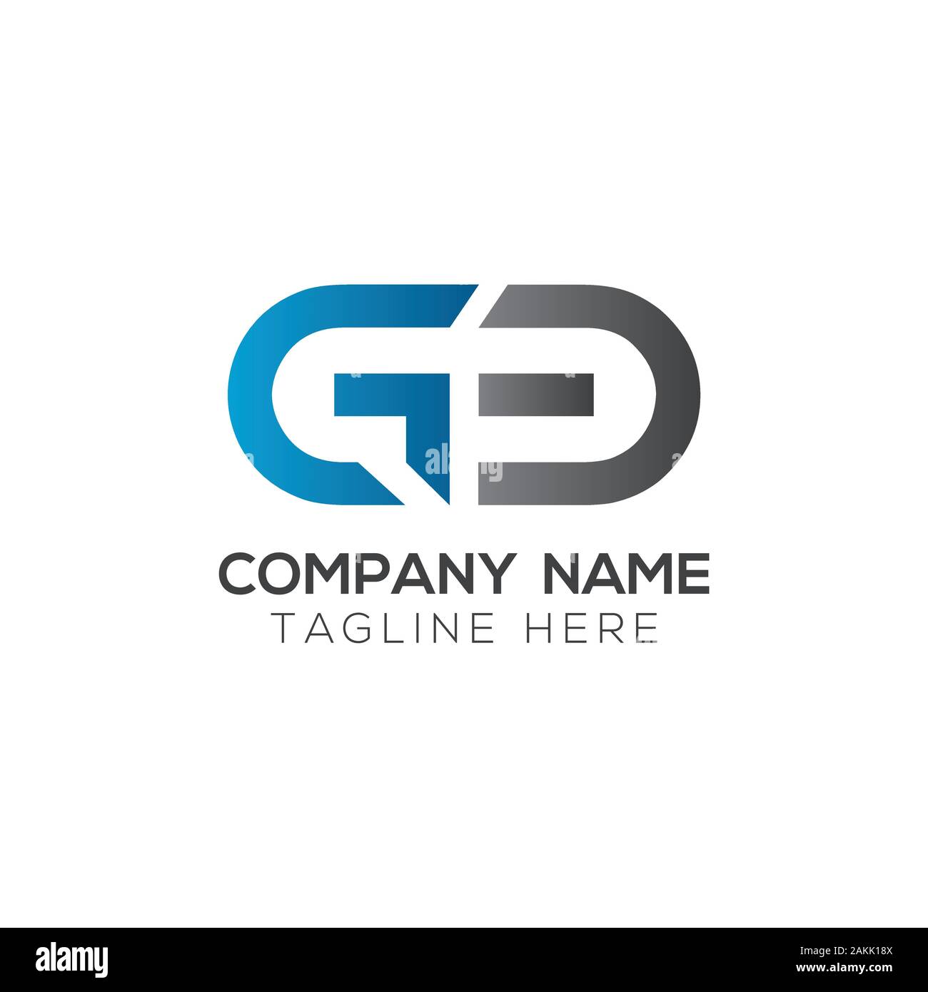 Initial GB Letter Linked Logo. GB letter Type Logo Design vector Template. Abstract Letter GB logo Design Stock Vector