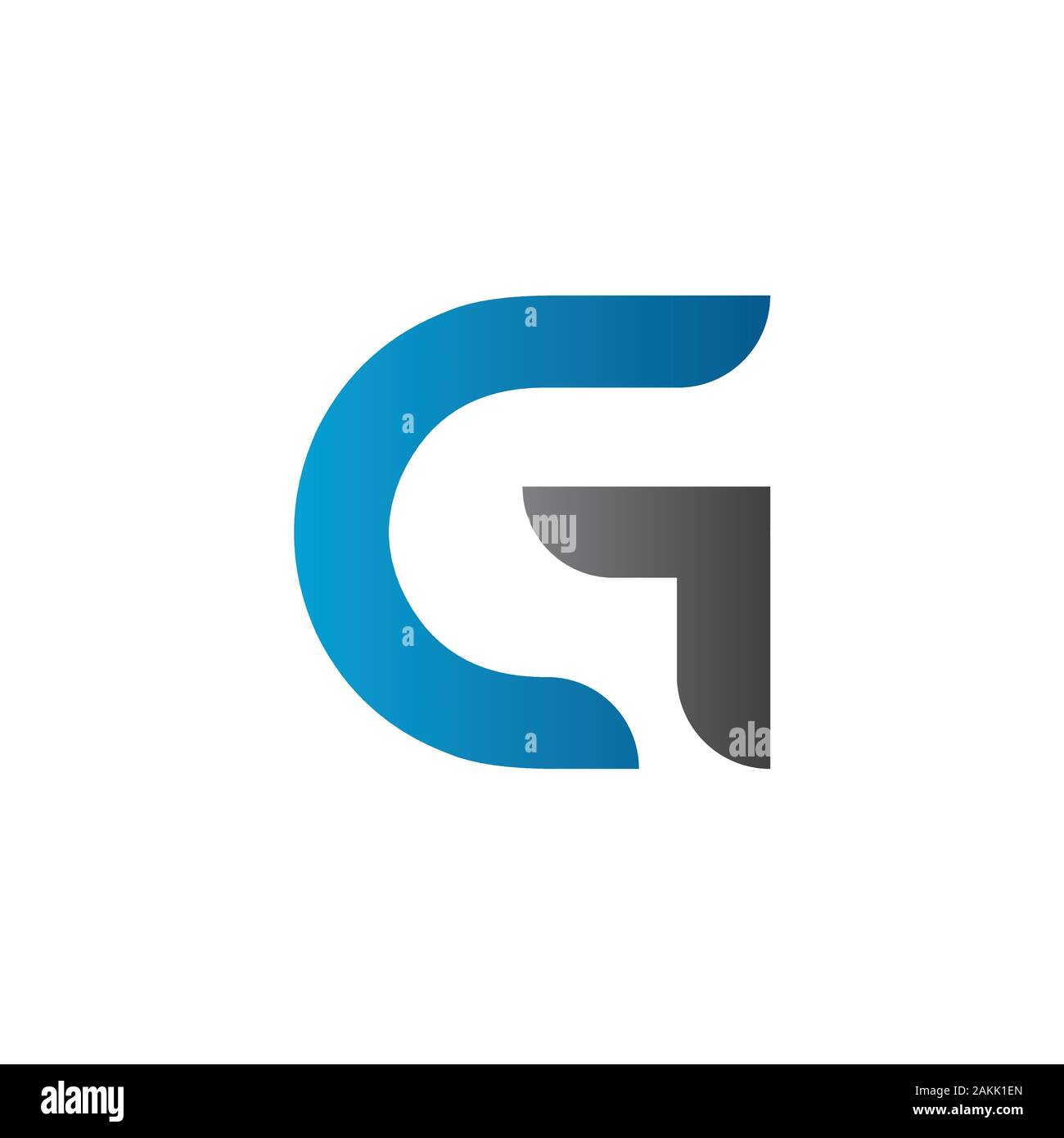 Initial GC Letter Linked Logo. GC letter Type Logo Design vector ...