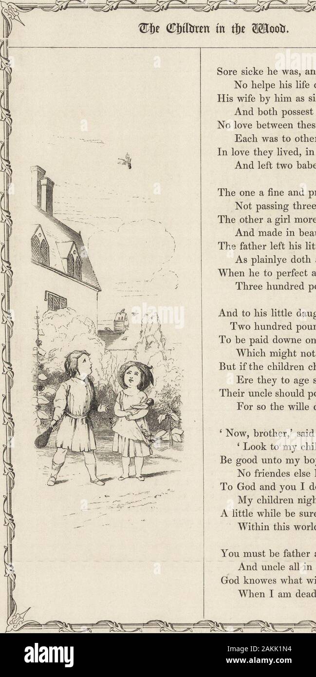 The Book Of British Ballads Sore Sicke He Was And Like To Dye No Helpe His Life Could Save His Wife By Him As Sicke Did Lye And Both Possest One Grave No