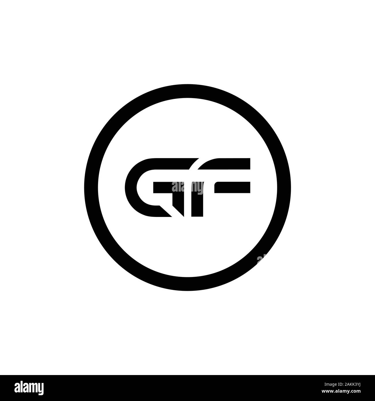 Initial GF Letter Linked Logo. GF letter Type Logo Design vector Template. Abstract Letter GF logo Design Stock Vector