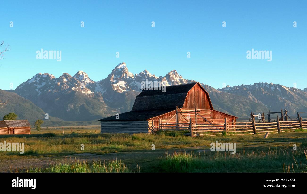 Barn ranch tetons rocky hi-res stock photography and images - Alamy