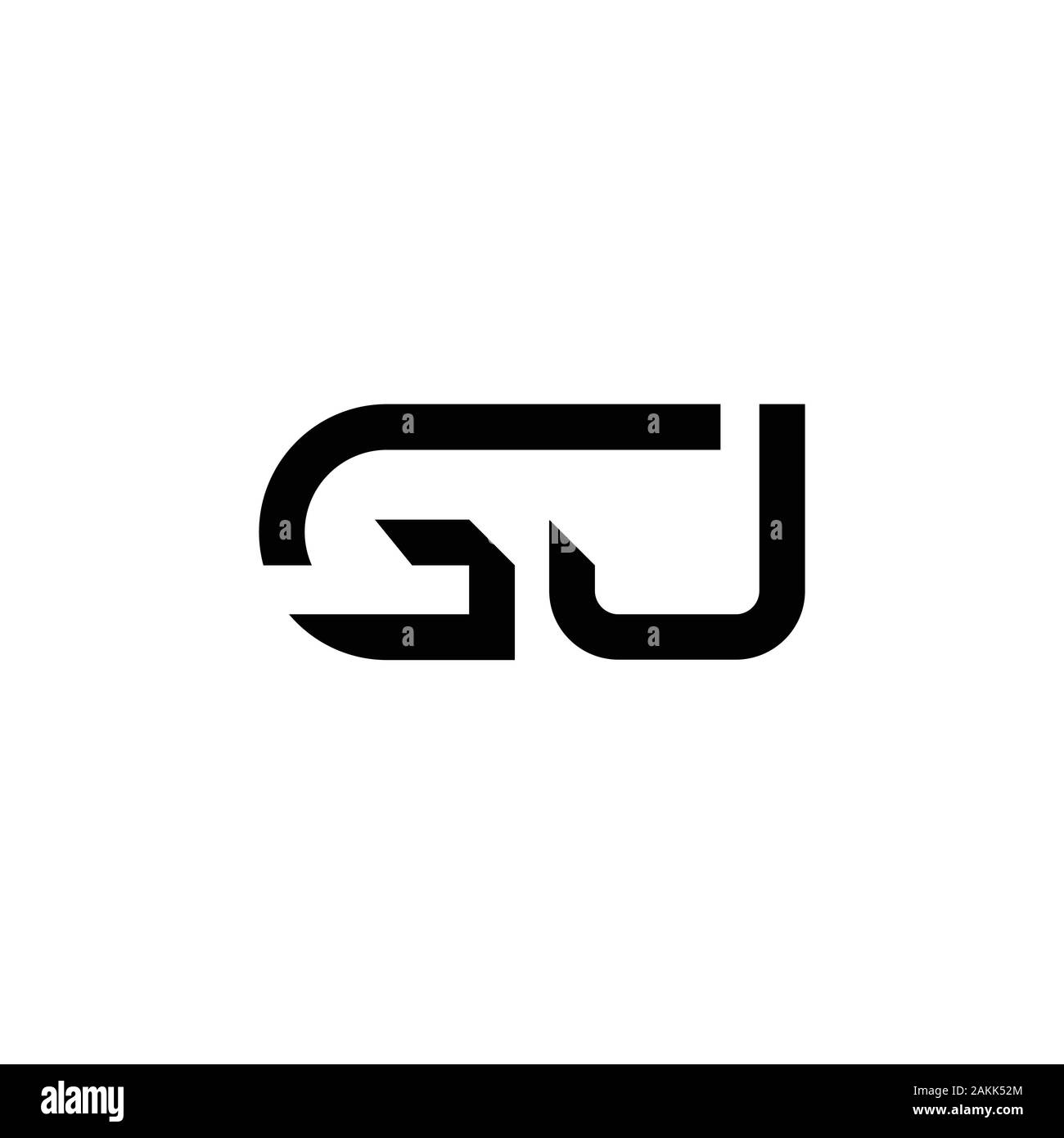 Initial GJ Letter Linked Logo. GJ letter Type Logo Design vector