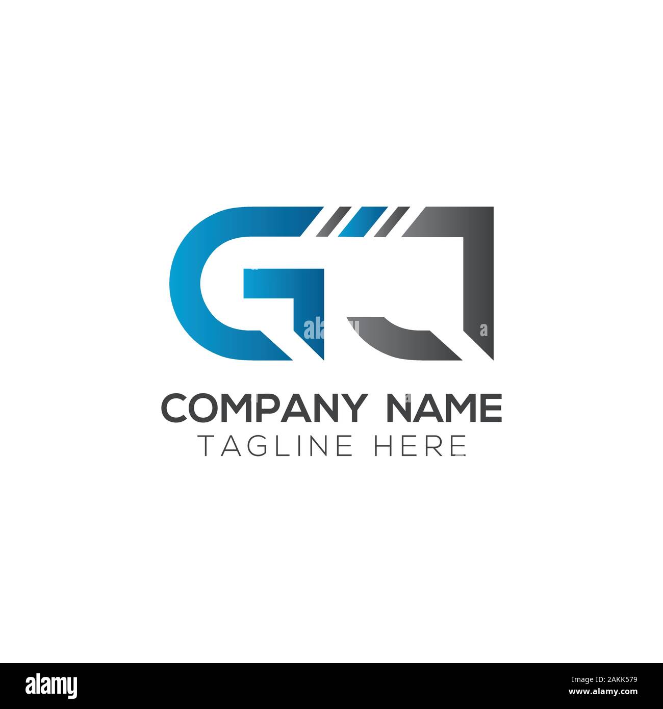 Initial GJ Letter Linked Logo. GJ letter Type Logo Design vector