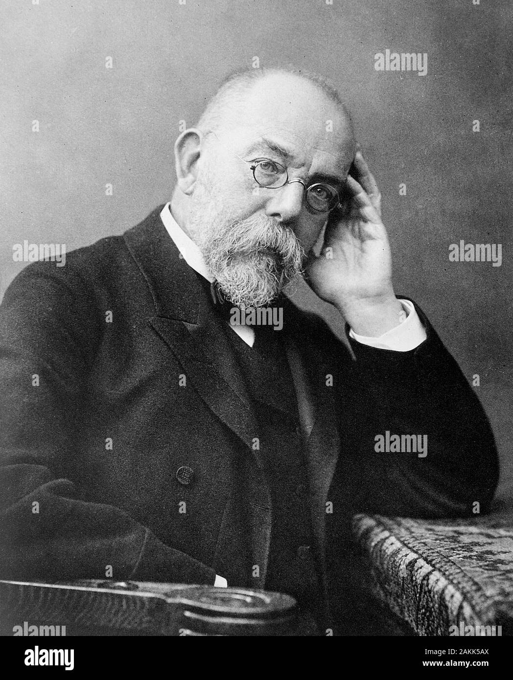 Robert Koch, Heinrich Hermann Robert Koch (1843 – 1910) German physician and microbiologist. Stock Photo