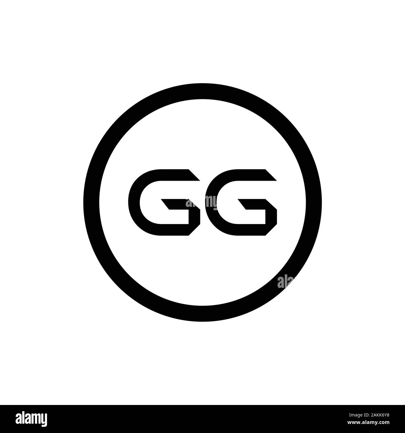 Initial GG Letter Linked Logo. GG letter Type Logo Design vector ...