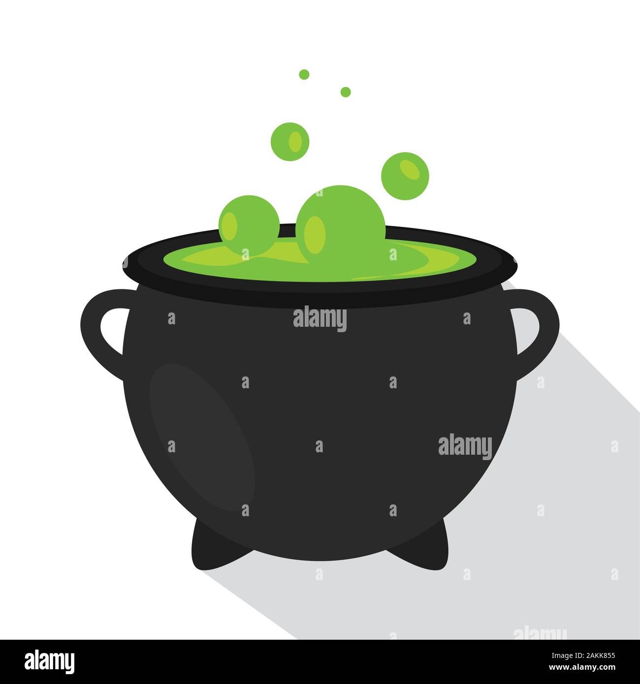 Halloween witch cauldron Stock Vector