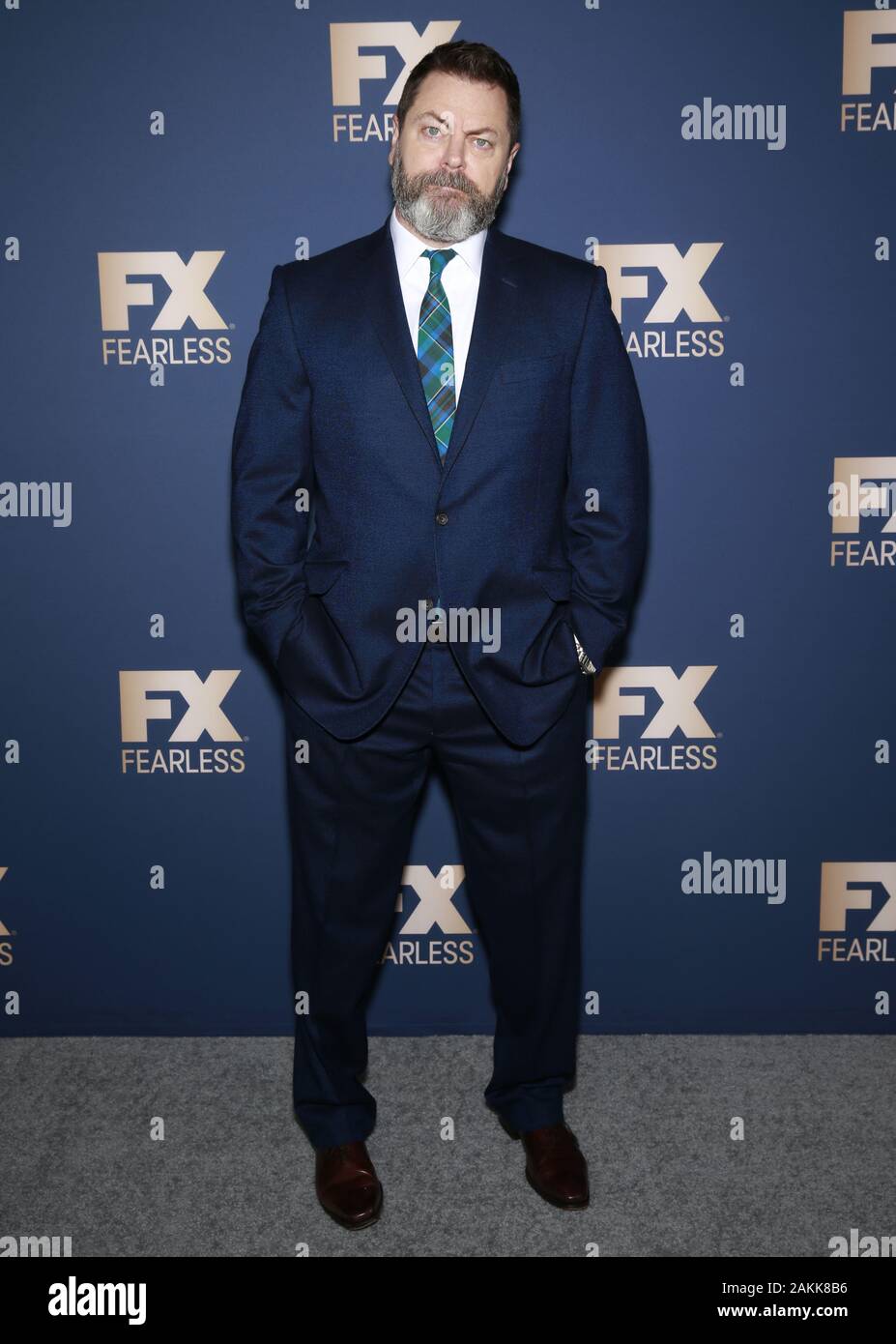 Pasadena, CA - January 09, 2020: Nick Offerman attends the FX Networks' Star Walk Winter Press Tour 2020 at The Langham Huntington Stock Photo