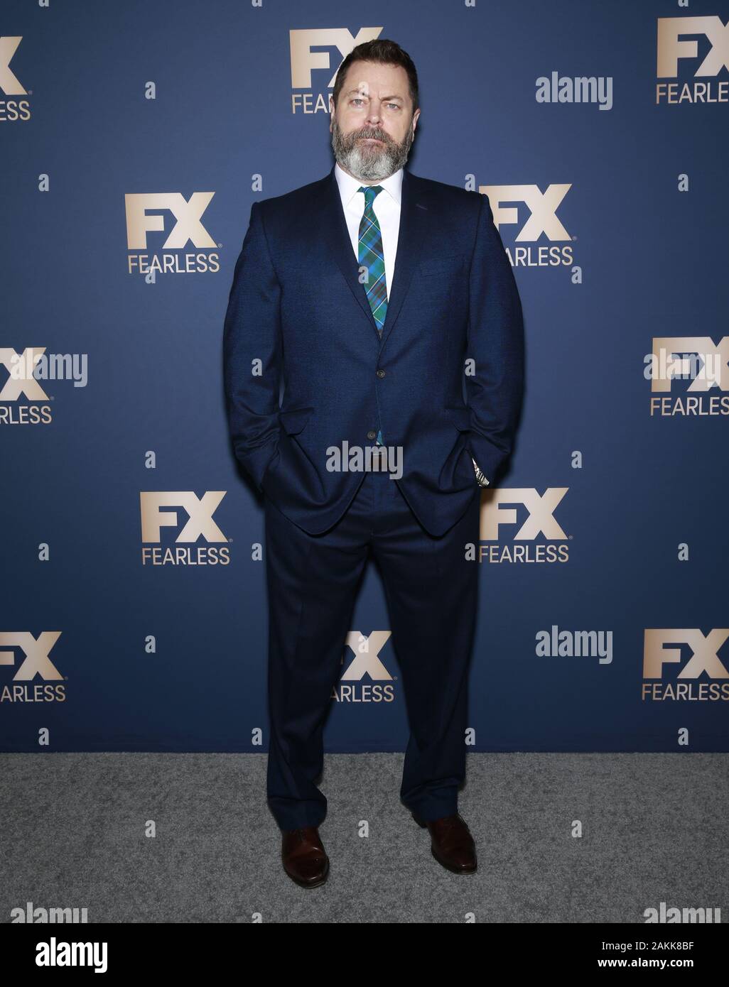 Pasadena, CA - January 09, 2020: Nick Offerman attends the FX Networks' Star Walk Winter Press Tour 2020 at The Langham Huntington Stock Photo