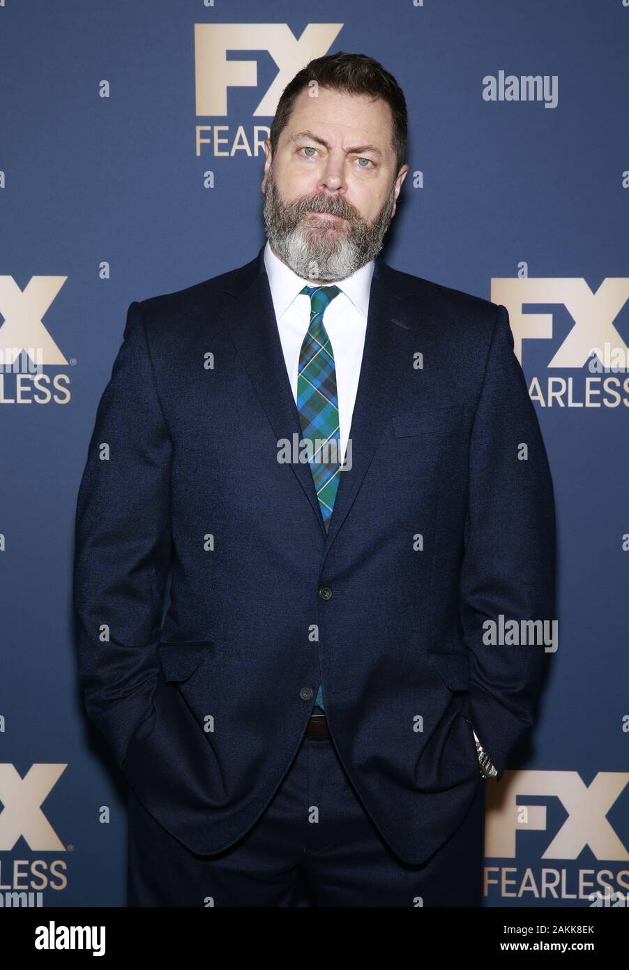 Pasadena, CA - January 09, 2020: Nick Offerman attends the FX Networks' Star Walk Winter Press Tour 2020 at The Langham Huntington Stock Photo