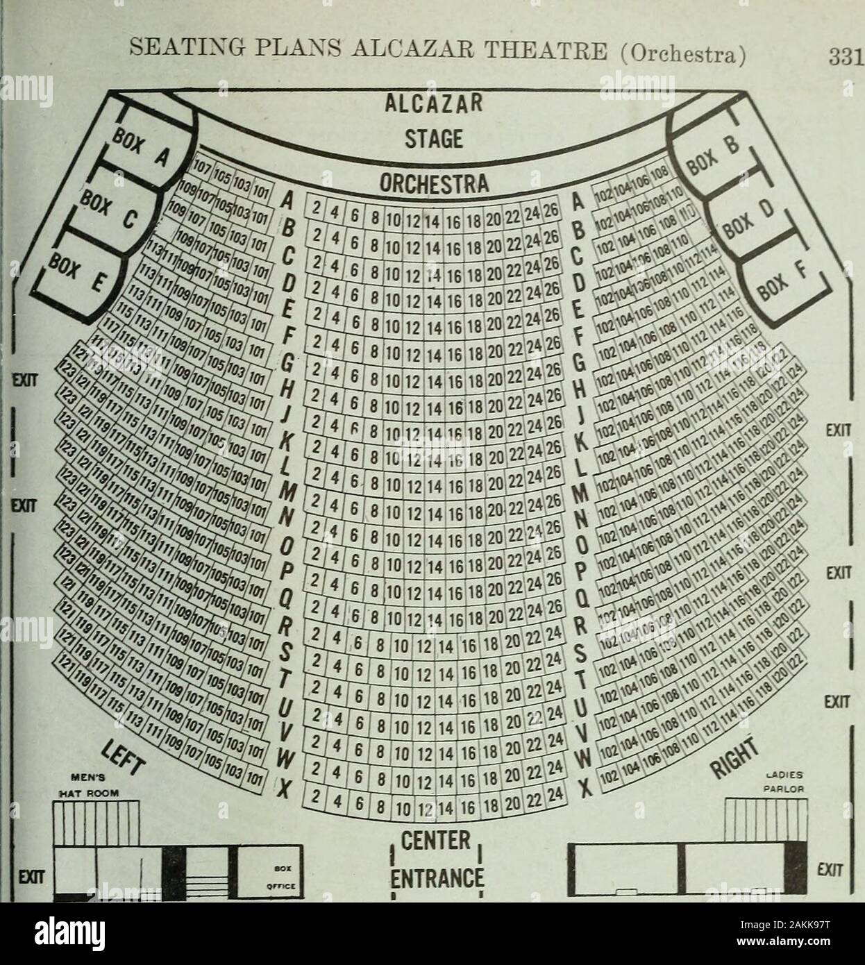 San Francisco blue book . SEATING PLANS ORPHEUM THEATRE (Balcony) OFarrell,  near Powell. Phone Douglas 70 PAUL T. CARROLL Hats for Men 708 Market St.  and 25 Geary St.764 Market St. and