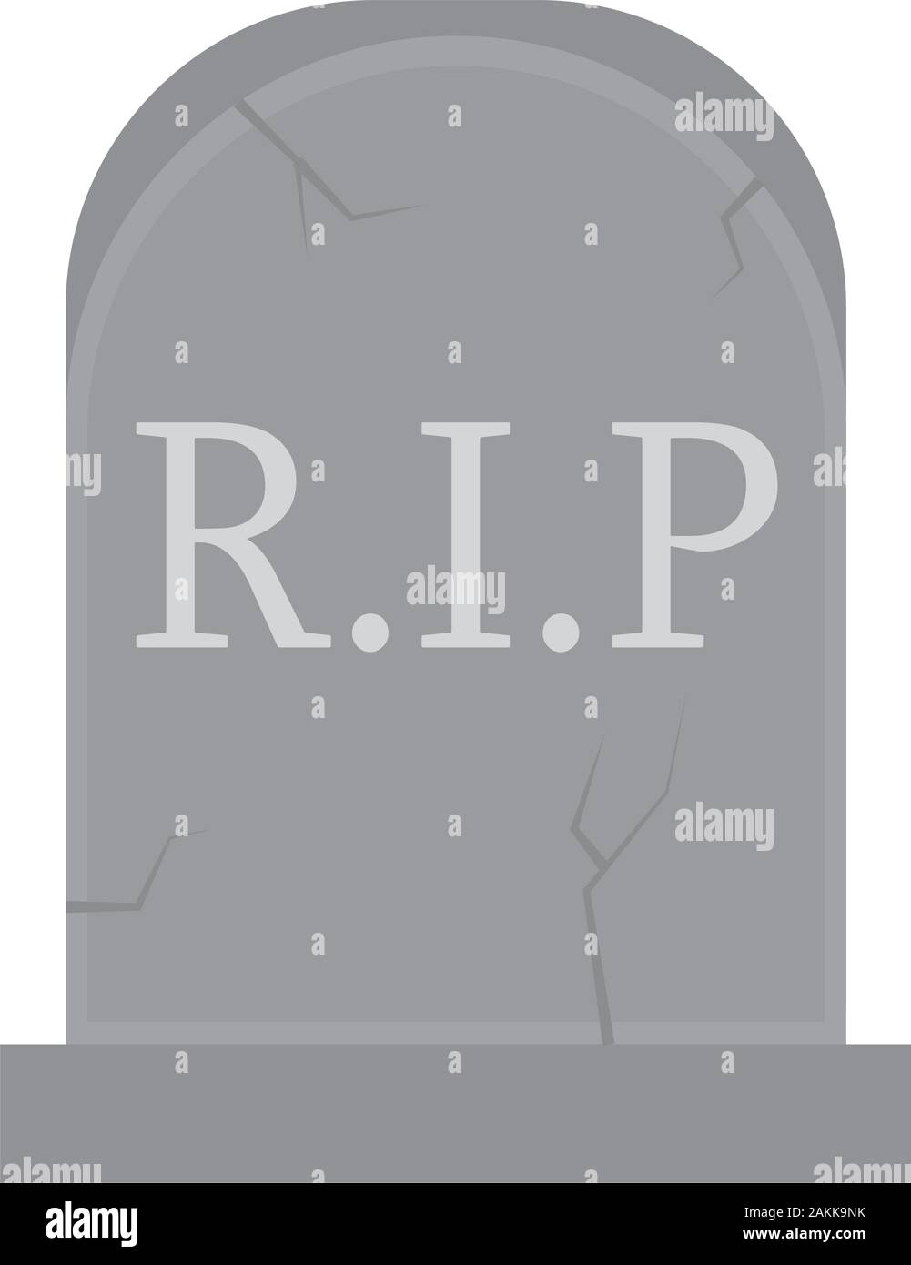 Isolated tombstone. Halloween icon Stock Vector