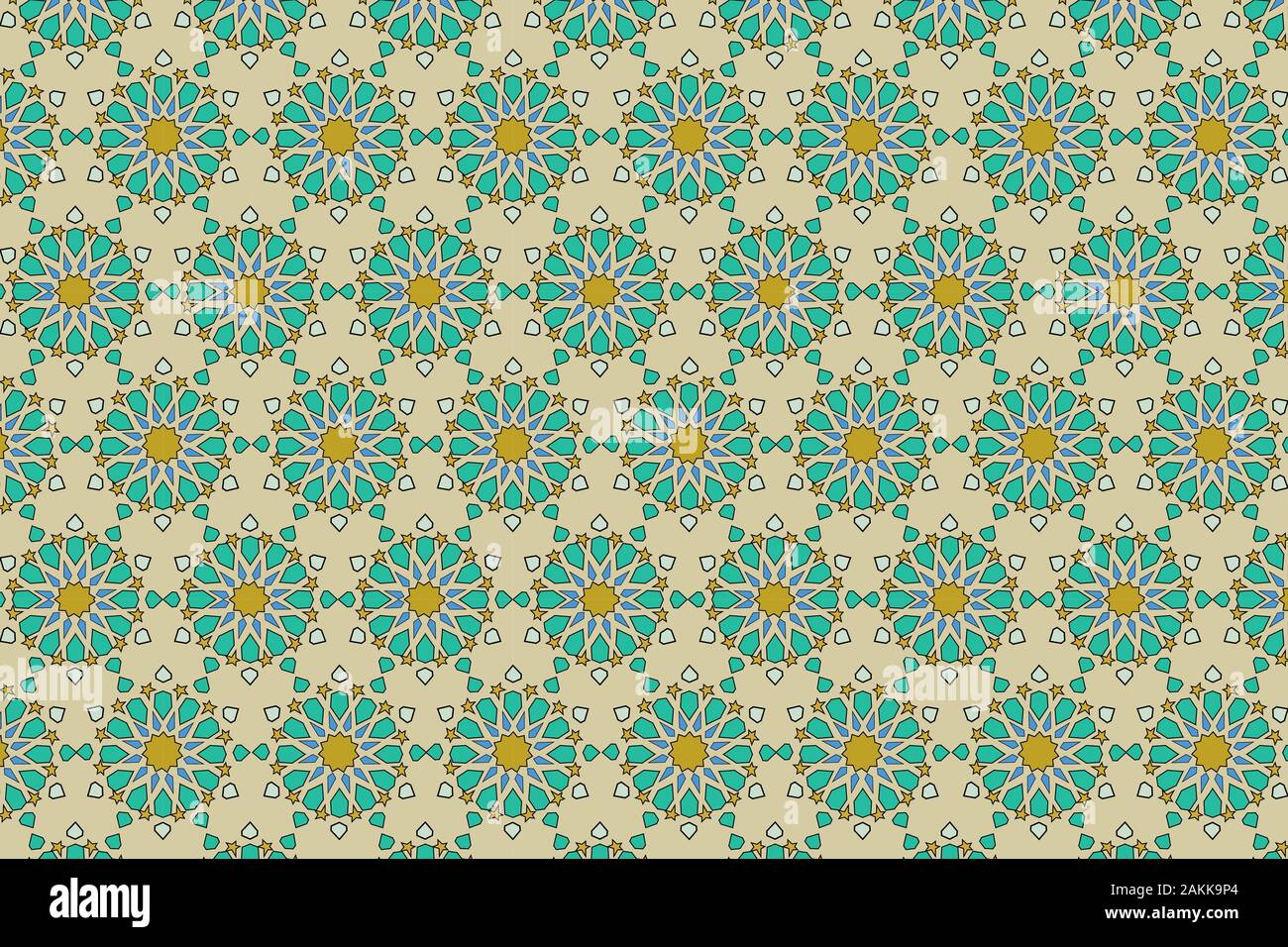 Zellige tile. Moroccan seamless pattern. Razil Moorish background