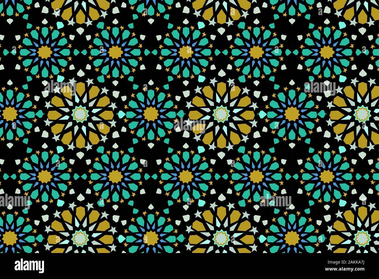 Zellige tile. Moroccan seamless pattern. Razil Moorish background