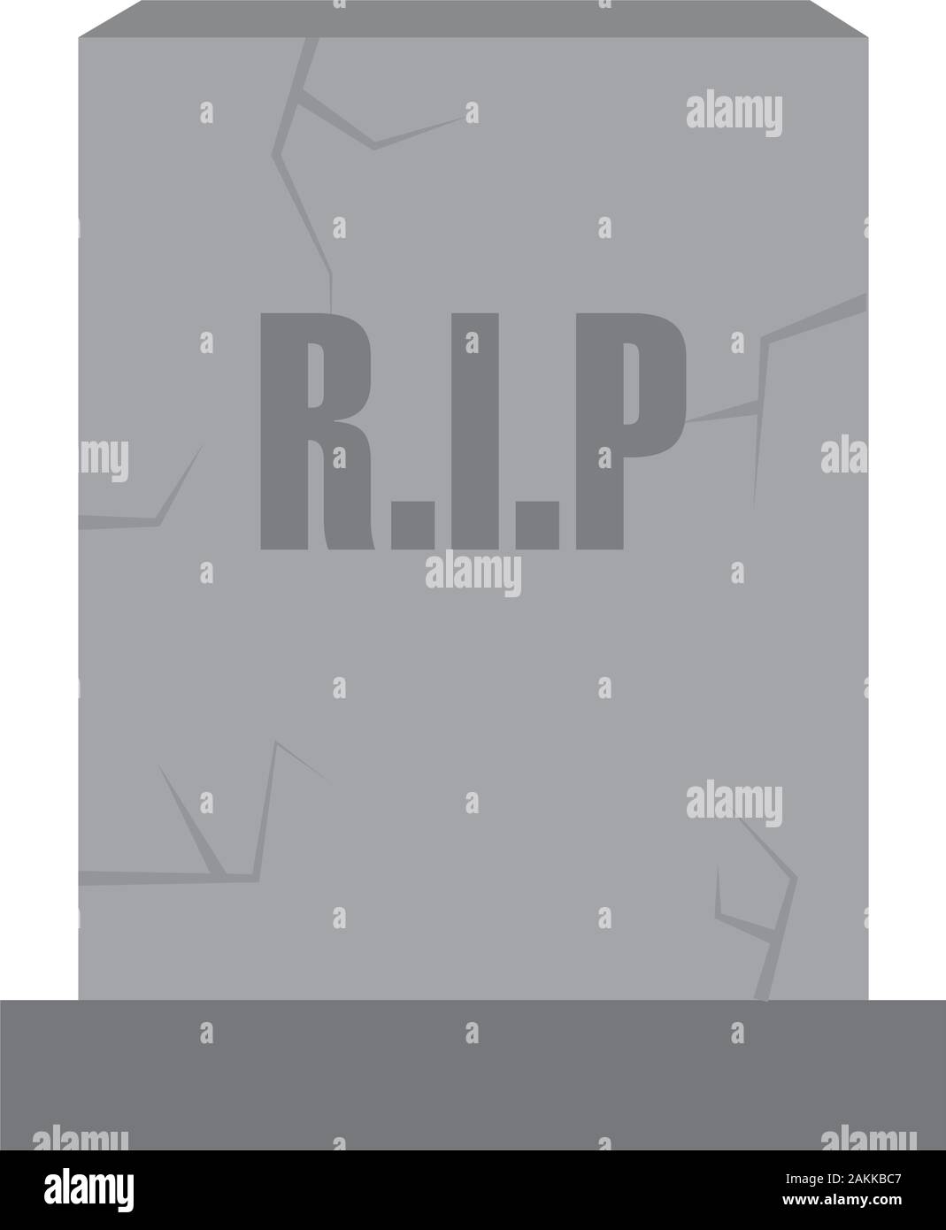 Isolated tombstone. Halloween icon Stock Vector