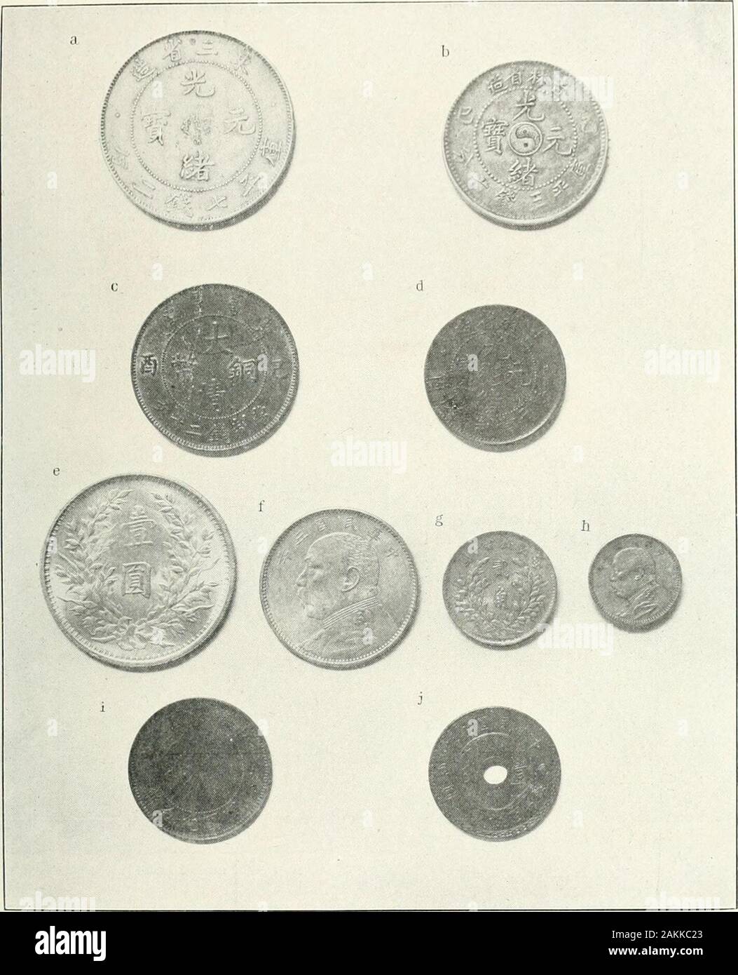 Pictorial Chosen and Manchuria . ri<-nmiii;,-hu<n,up<io (5ci^  %i)bearing Manchu characters minted in I6l7-I627i; (1)  CMeiiliiiir,-tin,givin (^^^^)minted in 1738; im) -ff,»^.r/,i<»,,/„,o (^gg^).  minted in I850-I860. 221. I02. New Chinese ...