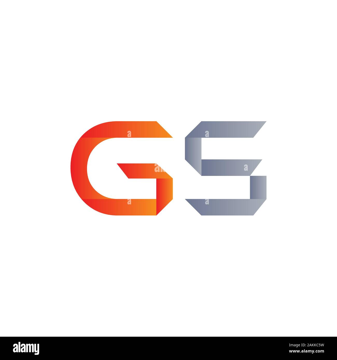 Initial GS Letter Linked Logo. GS letter Type Logo Design vector Template. Abstract Letter GS logo Design Stock Vector