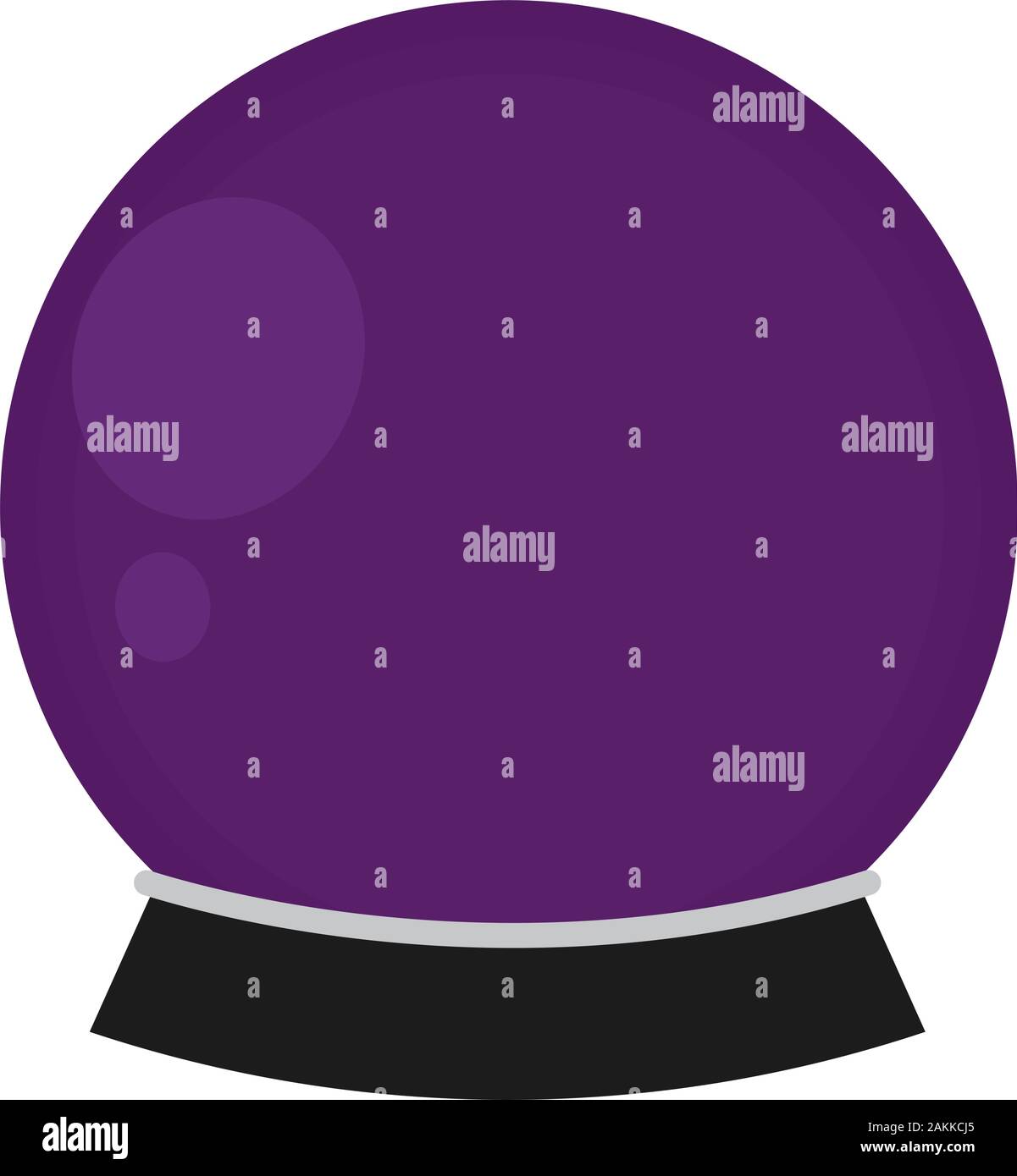 Crystal ball. Witch accessory Stock Vector
