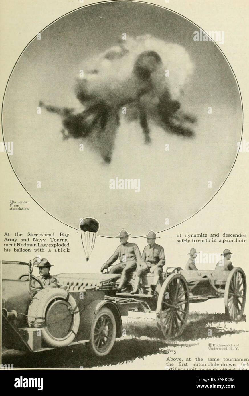 Popular science monthly . ) Uadorwoud aod UudorwootJ. N. V War Maneuvers at Shecpshcad Bay, New York. _ Underwood MndImliTwood. N. Y. Above, at the same tournamentthe first automobile-drawn fieldartillery unit made its official dibut 2-2:J 224 Popular Science Monfhli/ Turning Your Racket-PressInto a Camp Stool A CASE or press for a tennis racketthat may be turned into a seat orstool at the discretion of the player isthe invention of an Illinois man. Theidea is to utilize the press as a seat inaddition to its being used as aframe for theracket to hold thelatter in the profxjrposition to prevent Stock Photo