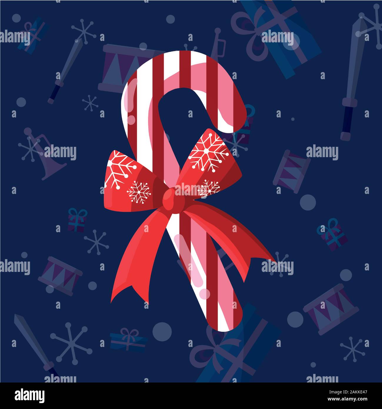 Candy With Bowtie Design Merry Chritmas Winter Season Decoration