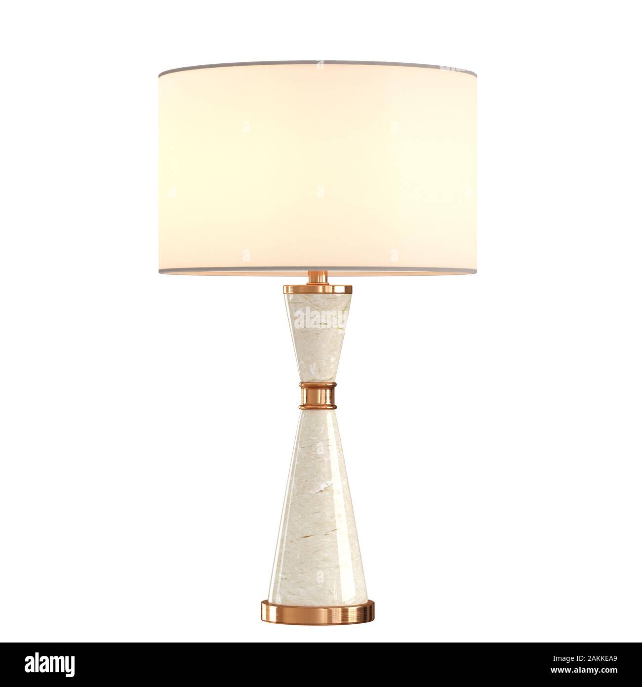 pink and white table lamp