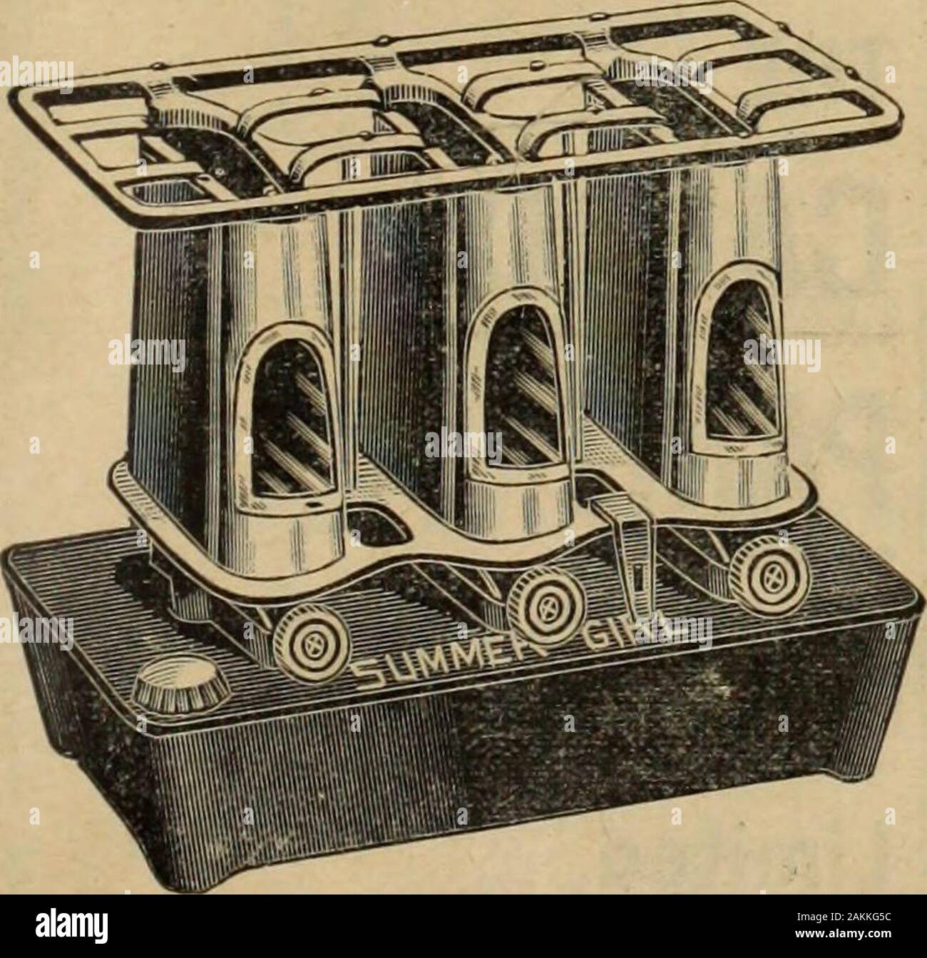 Hardware Merchandising January June 1902 Good Lines For The Hot Weather Oil Stoves Ice Cream Freezers Lightning Crank I 2 3 4 6 8 10 12 14 Qt Fly Wheel 14 And qt Iron