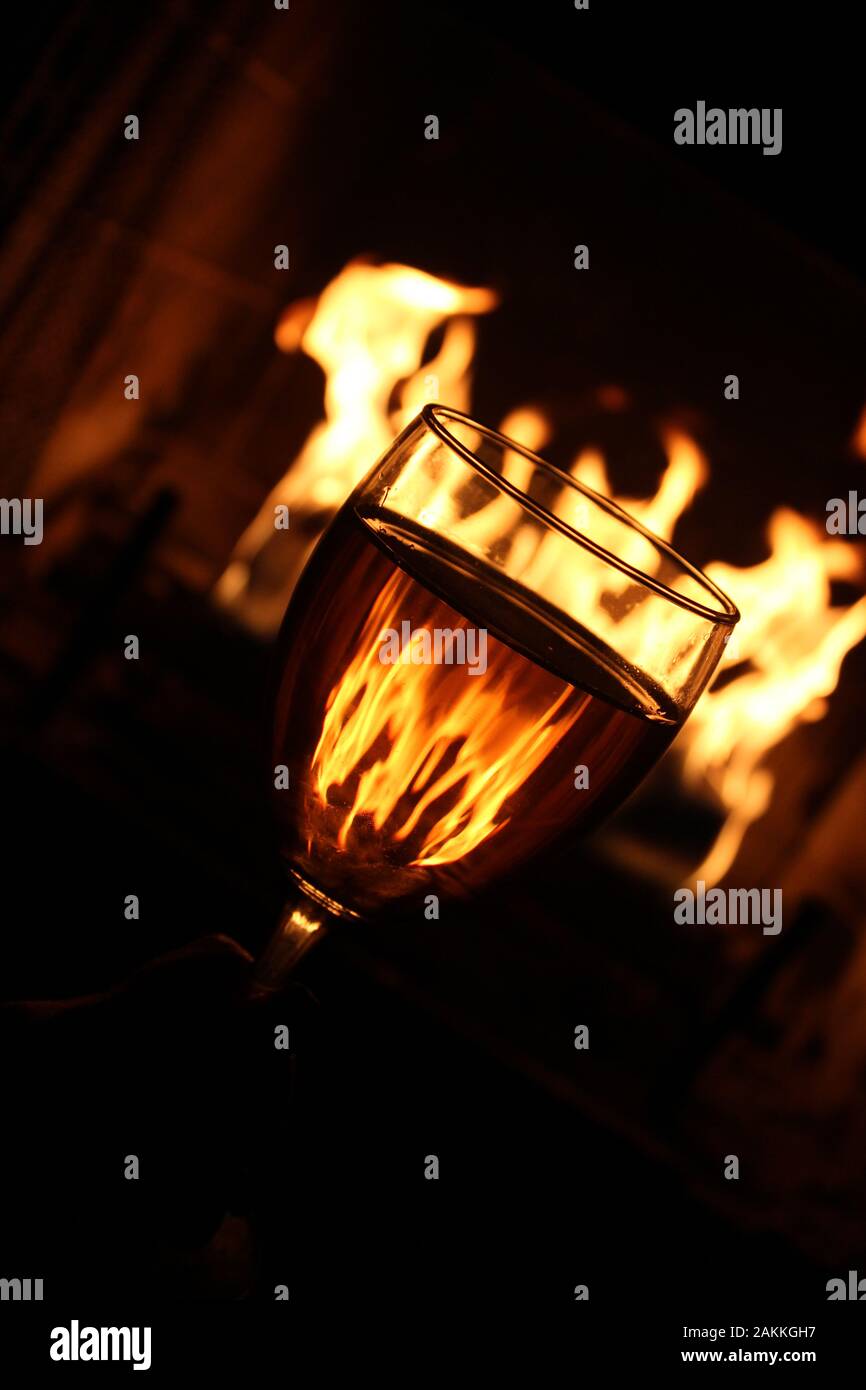 Fire & Wine Stock Photo - Alamy