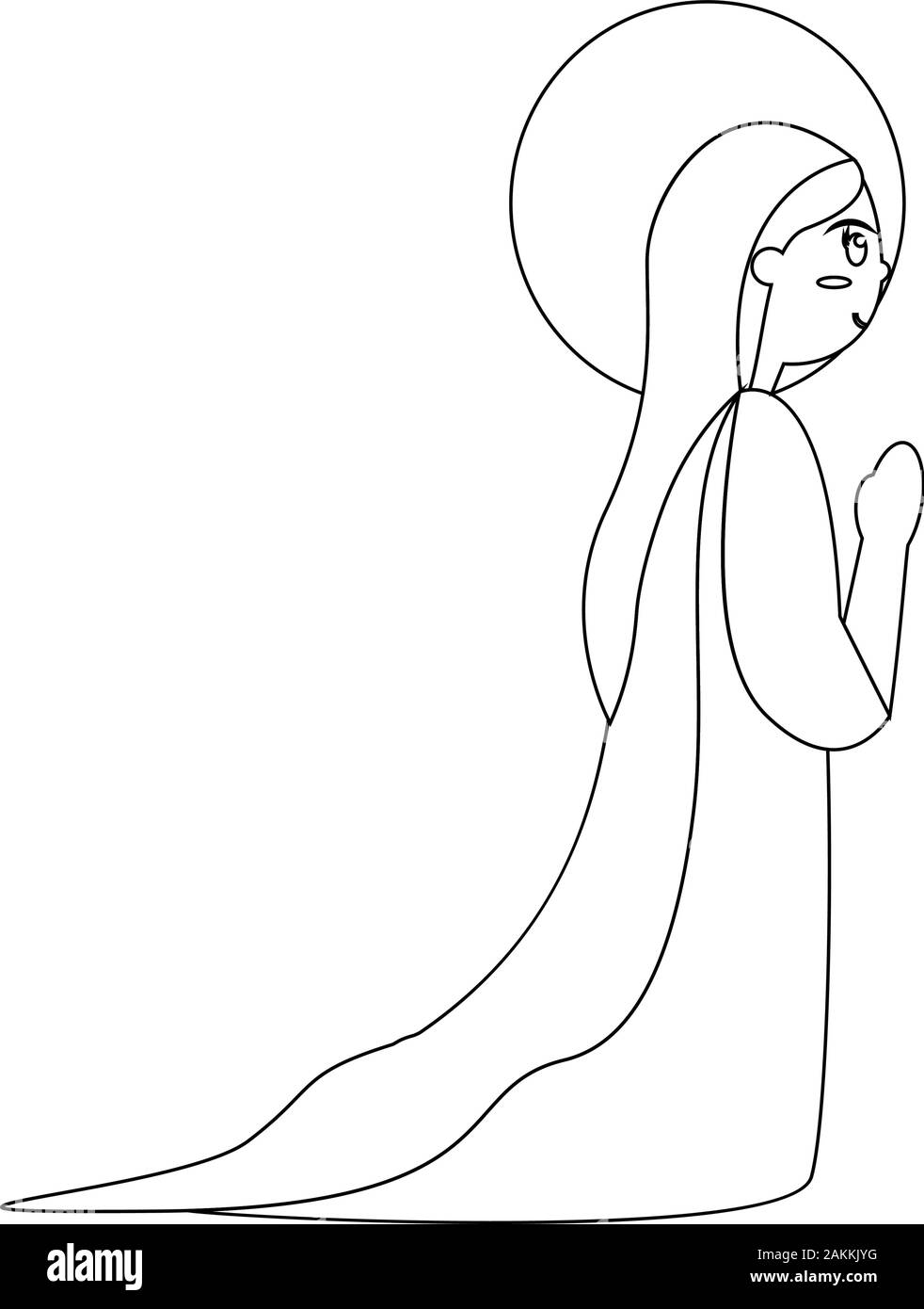 Virgin Mary. Manger character Stock Vector Image & Art - Alamy