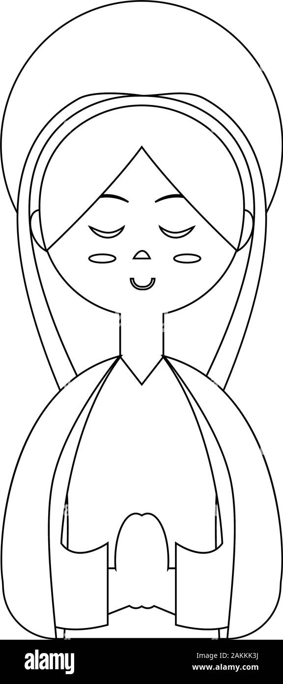 Virgin Mary. Manger character Stock Vector Image & Art - Alamy