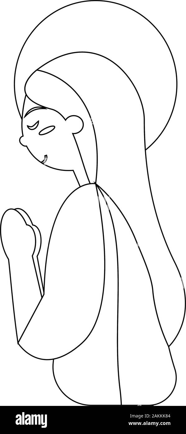 Virgin Mary. Manger character Stock Vector Image &amp; Art - Alamy