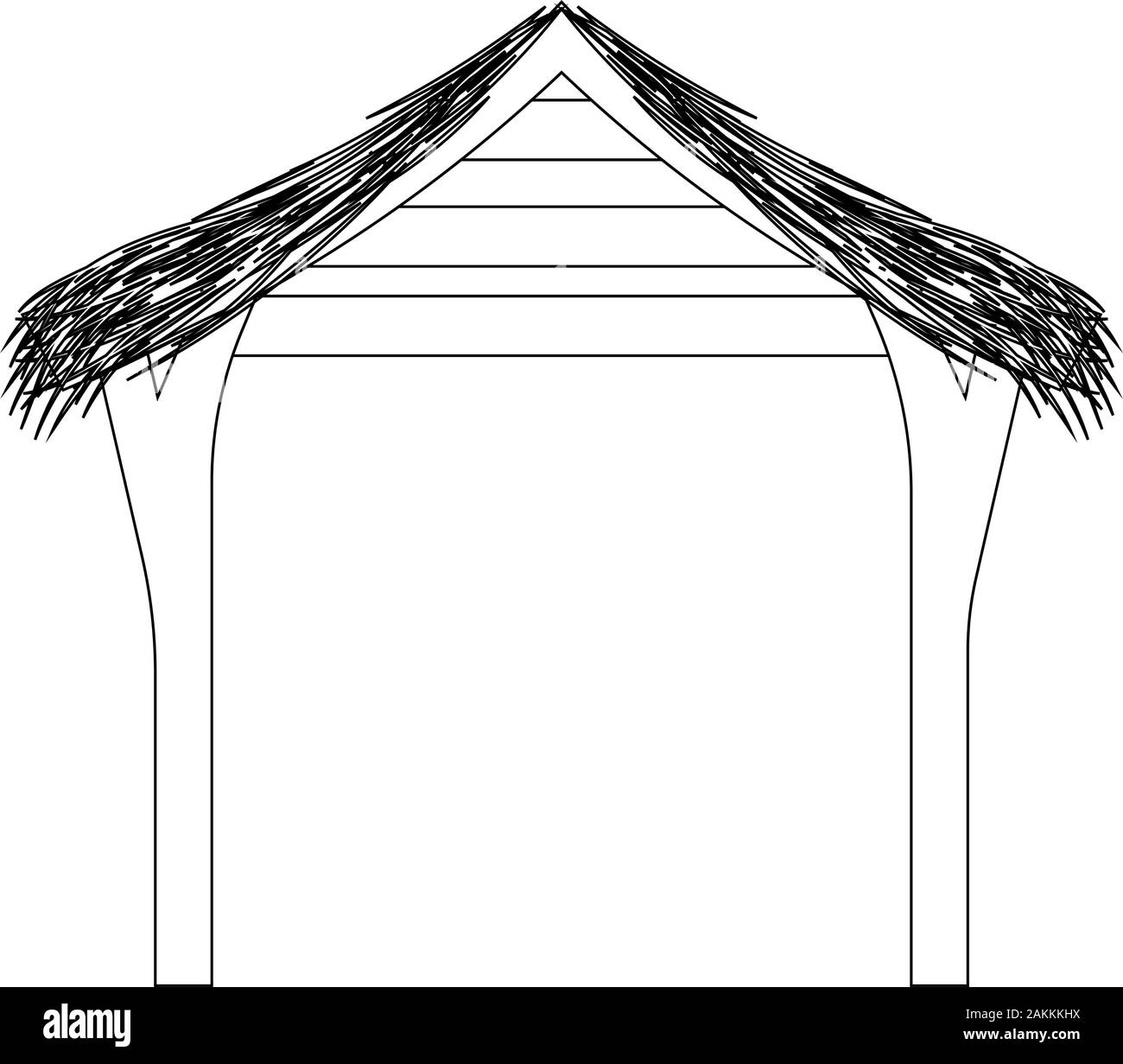 Isolated wooden manger hut Stock Vector Image & Art - Alamy
