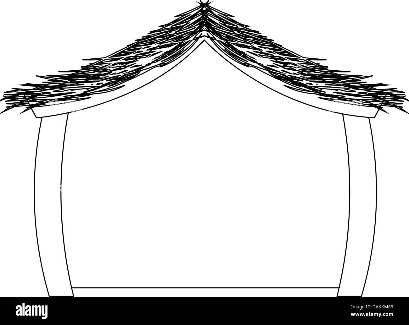 Isolated wooden manger hut Stock Vector Image & Art - Alamy