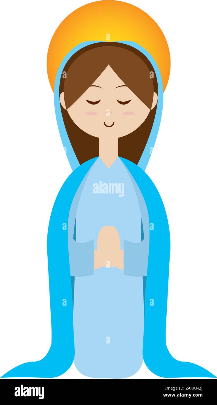 Virgin Mary. Manger character Stock Vector Image & Art - Alamy